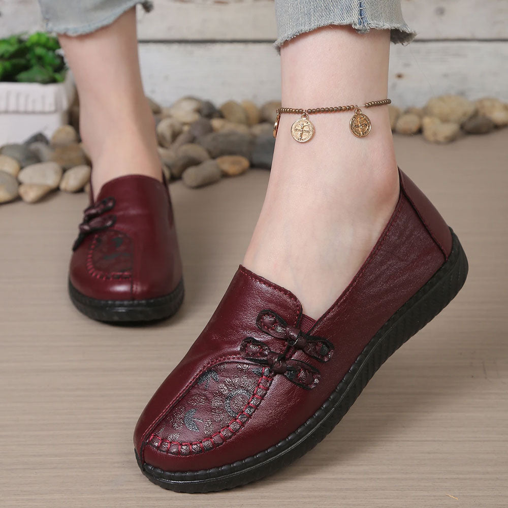 Klassieke Leren Platte Loafers
