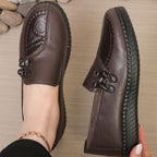 Klassieke Leren Platte Loafers