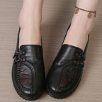 Klassieke Leren Platte Loafers