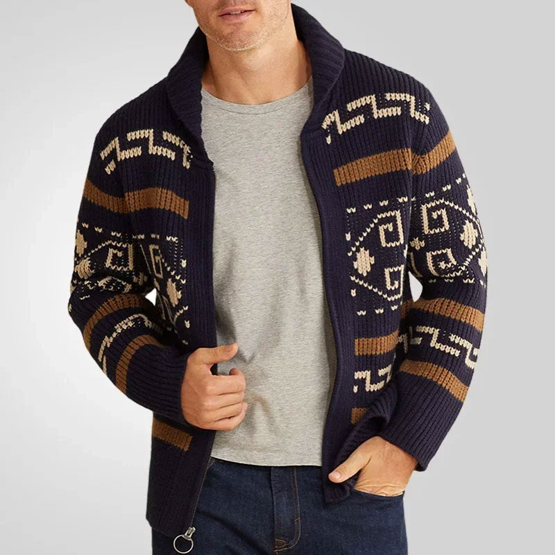 Vest met geribde kraag en ritssluiting