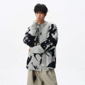 Tie Dye Gebreide Cardigan Trui