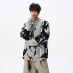 Tie Dye Gebreide Cardigan Trui