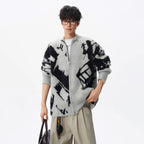 Tie Dye Gebreide Cardigan Trui