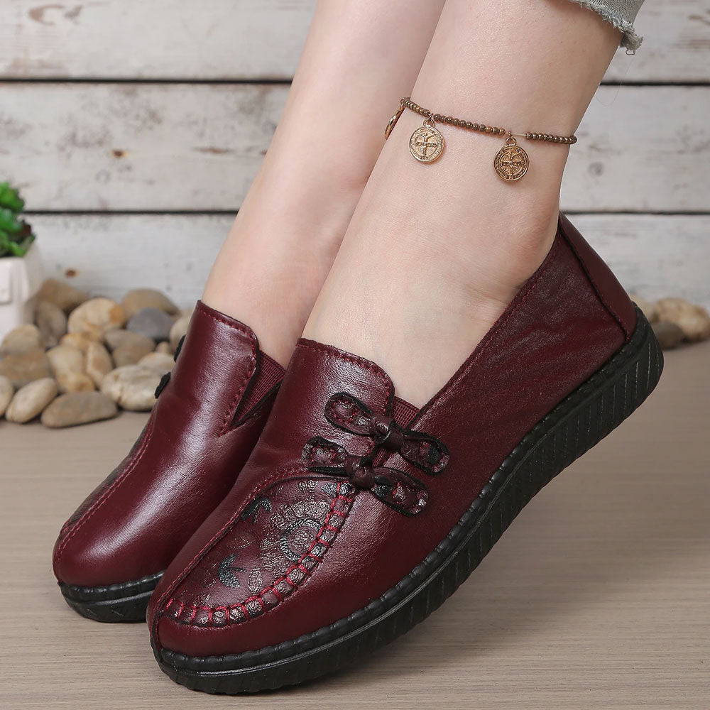 Klassieke Leren Platte Loafers