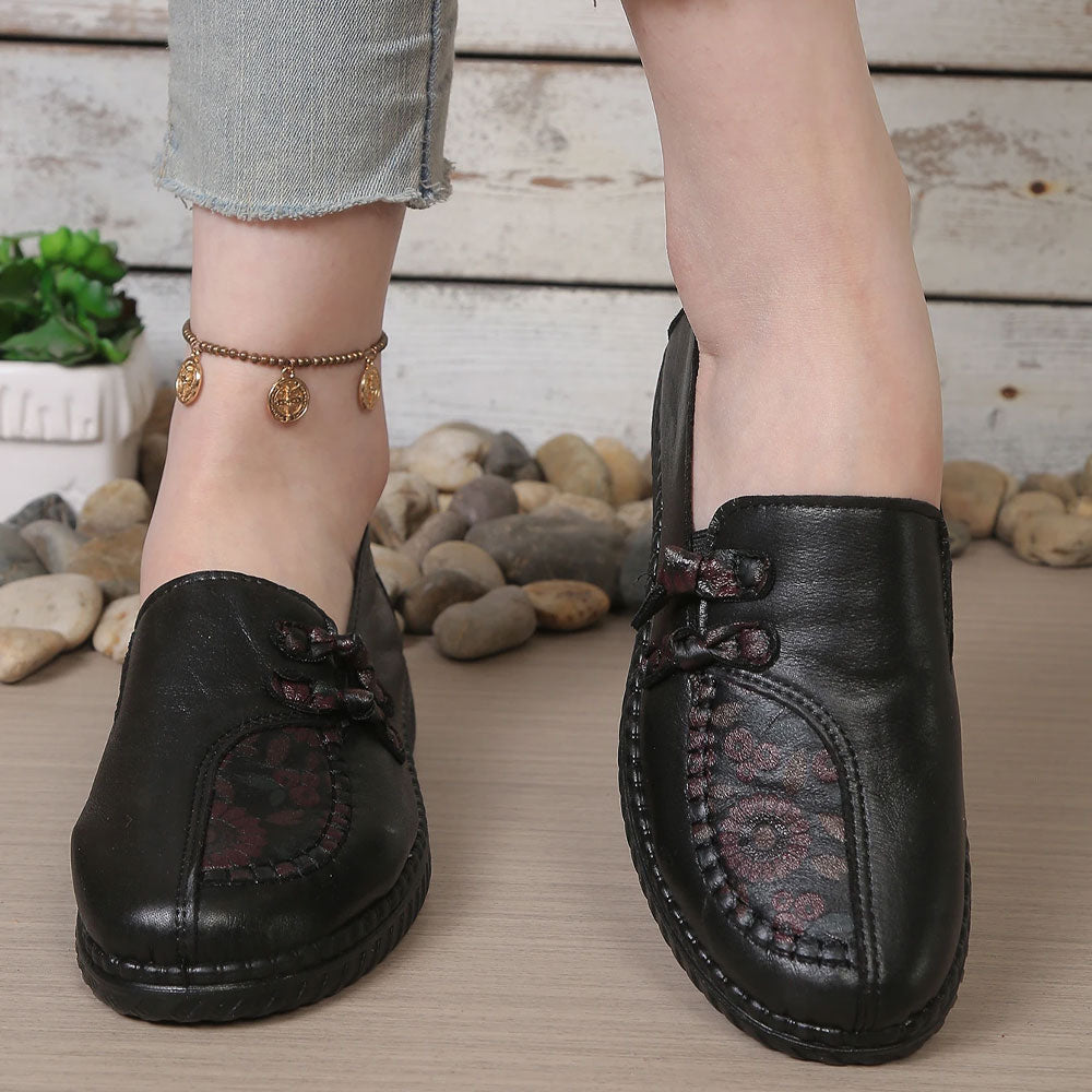 Klassieke Leren Platte Loafers