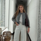 Gebreid vest met vlindermouwen