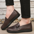 Klassieke Leren Platte Loafers