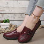 Klassieke Leren Platte Loafers