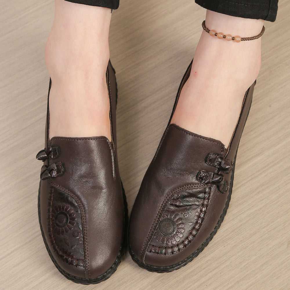 Klassieke Leren Platte Loafers