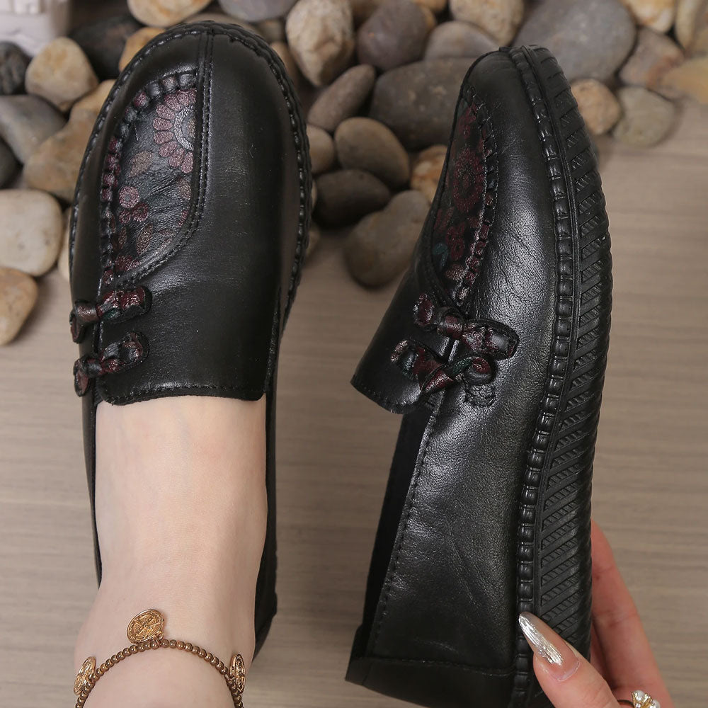 Klassieke Leren Platte Loafers