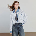 Gestreepte Blouse met Strikdetail