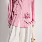 Losse Geborduurde Bloemenblouse