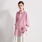 Losse Geborduurde Bloemenblouse