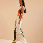 One Shoulder Feestjurk met Print